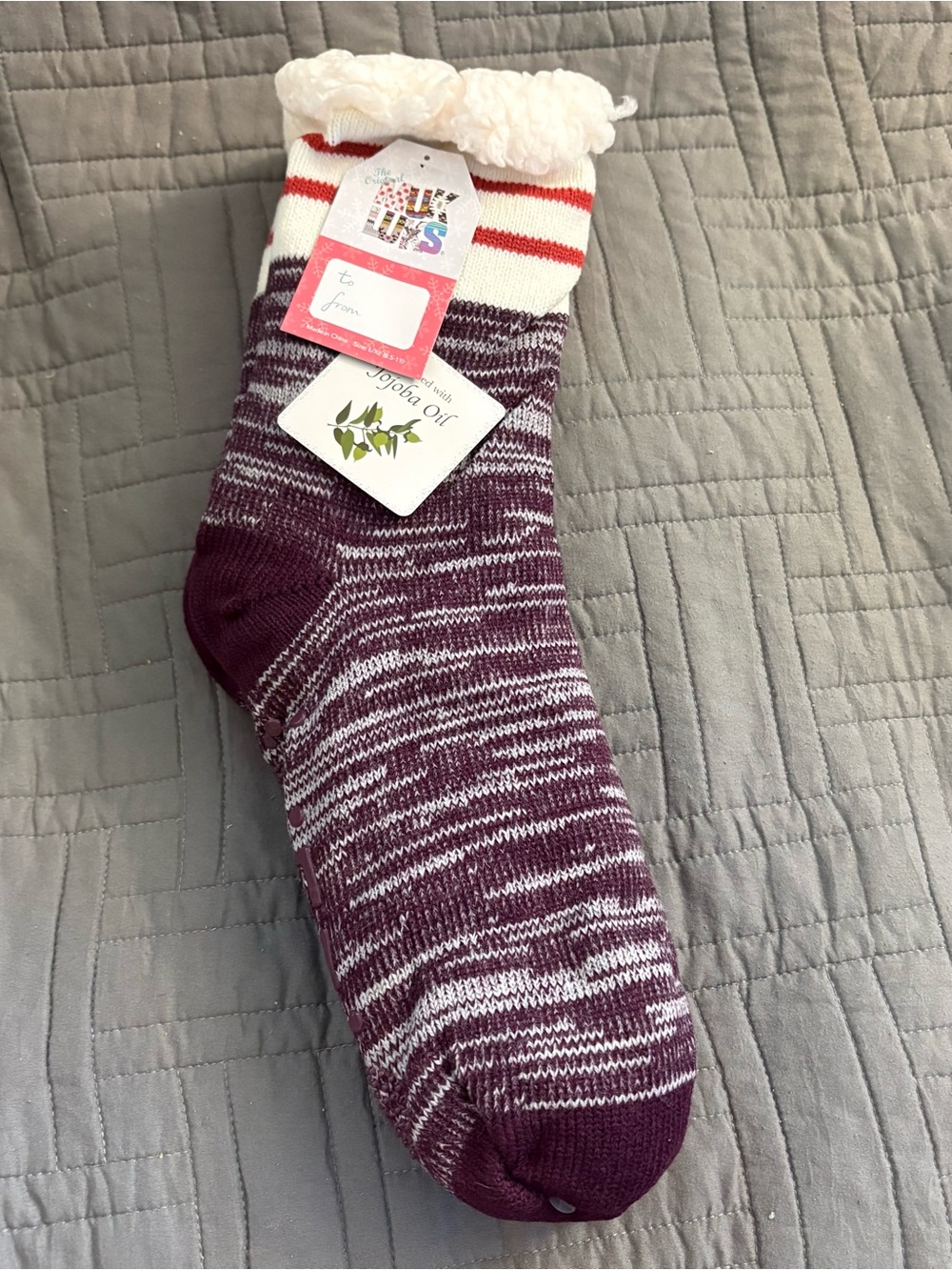 NWT MUK LUKS Womens Cabin Socks Cozy L/XL 8.5-11 Warm Non-Slip stocking stuffers